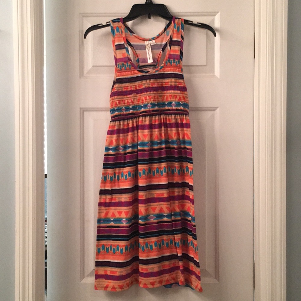 Aztec halter summer dress